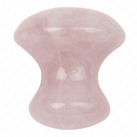 ROLL ON Jade Mushroom Depuff Rose Quartz - Disappointed Cutanes Fabric - Revitalizes the Oval of the Face - Reactivates Microcirculation - Made from 100% Natural and Damaged Stones.