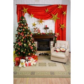 Qinunipoto Christmas Photography Backdrop Winter Cloth Photography Backdrop Paper Christmas Tree Stars Cloth Backdrop Sheet Background Paper Background Poster Photo Studio Photography Props Home Vinyl