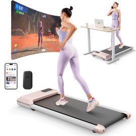 Superun Walking Pad, Mini Walking Pad Treadmill, Treadmills for Home & Office, Under Desk Treadmill, Small Portable Walking Treadmill with Remote & Smart APP, 200-300 Lbs Capacity