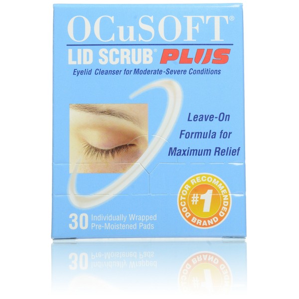 OCuSOFT Cleansing Lid Scrub Plus Pre-Moistened Pads, 30 Count