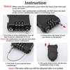 Cable Lock, 2 Pieces Retractable Cable Lock Combination Lock with