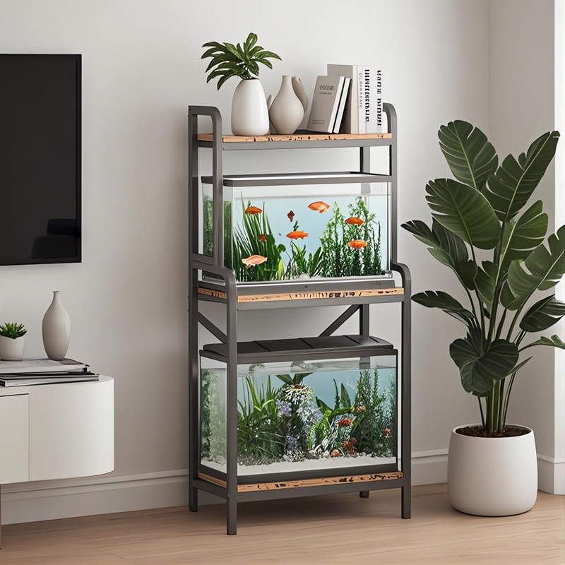 KaKaBB 5-10 Gallon Fish Tank Stand, Upgrade Heavy Duty Aquarium