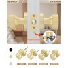 Haidms Gold Door Knob with Key, Heavy-Duty Zinc Alloy Keyed