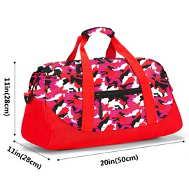 Stumdo Kids Overnighter Duffel Bags for kids, Carry-On Size & Ideal for School Practice or Overnight Travel Weekender Tote for Travel Gym Sport bag for Boys & Girls (11shong)
