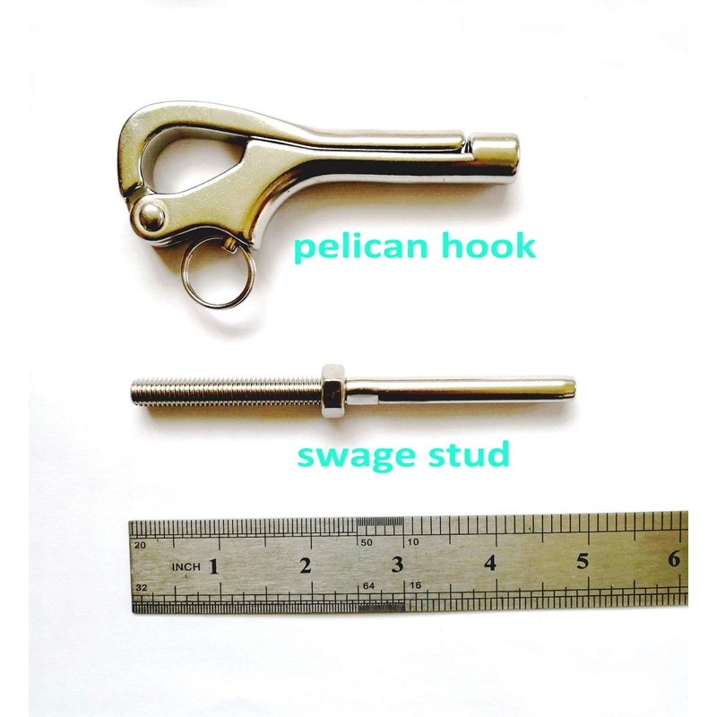 jingyi JY-Marine 316 Stainless Steel Quick Release Pelican Hook Shackle
