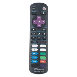 Master Control Remoto para Reproductor de Televisión Streaming RKU Funciona con Cajas de Transmision y TV Rocku de Diversas Marcas y Accesos Directos a Plataformas
