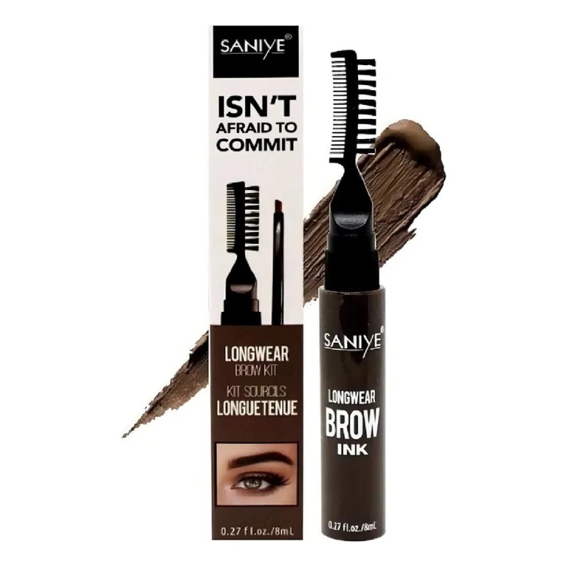 Tinta Para Cejas Indeleble Con Cepillo Saniye 8 Ml Color