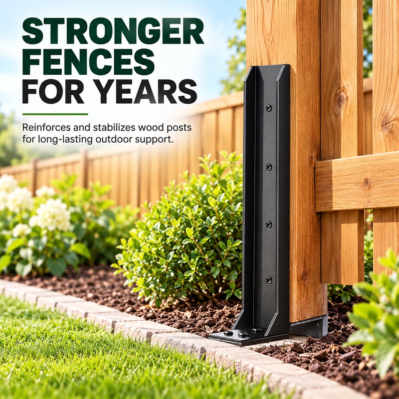Fence Post Repair Kit for Reinforcing Fence Posts – Heavy-Duty