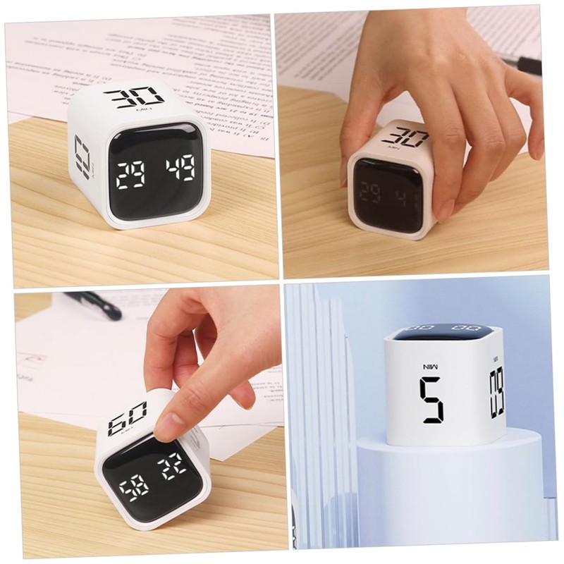MAGICLULU Portable Digital Cube Timer for Study Cooking and Baking