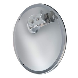Retrac 609898 8-1/2-Inch Stainless Steel Offset-Mount Convex Mirror Head with J-Bracket, Universal Driver or Passenger Side
