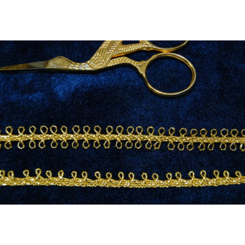 Unbranded Gold or Silver Picot loop metallic braid trims sold