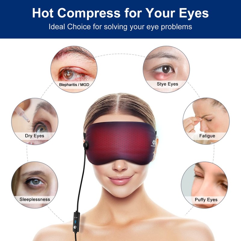 GRAPHENE TIMES Warming Eye Mask 3 Temperature Control Warm Therapeutic