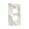 CKHTER White Gray Gold Marble Outlet Covers Light Switch Cover