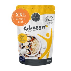 borchers Schugga 700 g No Sugar, Just Sweet, XXL Bag, Erythritol with Sucralose Crystalline Sweetness, Sugar Alternative, Sweetener, Calorie Free, 0.7 kg