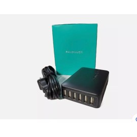 RAVPower 60W 6 Port USB Wall Charger Model RP-PC028 Black BRAND NEW