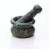 Stones And Homes Indian Green Mortar and Pestle Set Small