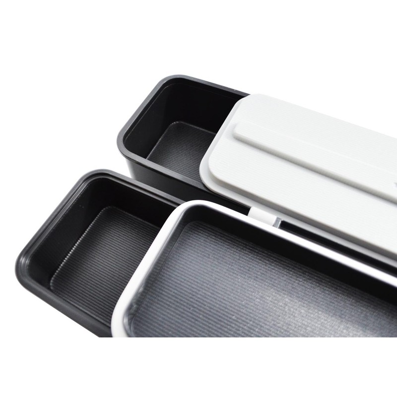 スケーター(Skater) 保冷バッグ付 ジャンボ 2段 弁当箱 1.3L MODE LINE モードライン KCPJW13-A