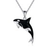 YFN Orca Killer Whale Necklace for Women Sterling Silver Orca