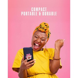 NXVX Elegant Red Phone Ring Holder Grip - 360° Rotating Phone Grip Kickstand for All Smartphones (White/Magenta)