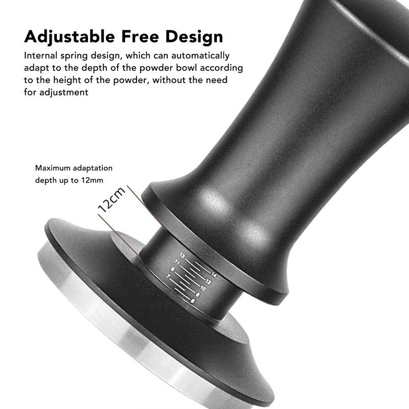 Coffee Tamper Aluminum Alloy Stainless Steel Constant Pressure Spring Powder