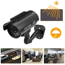 Pinsofy Molde de CáMara, CáMara de Seguridad Falsa con Energía Solar Que Ahorra Energía, para la Comunidad de de Seguridad de CáMara de Monitor de ImitacióN de Oficina