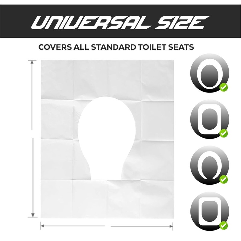 SoNeat Disposable Toilet Seat Cover- 2000 Sheets of XL Half-Fold