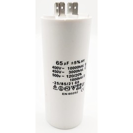 Capacitor up to 500 V~ AC 55,60,65,70,80,90,100 µF uf uf motor capacitor, starting capacitor, starter capacitor, operating capacitor (65 µF)