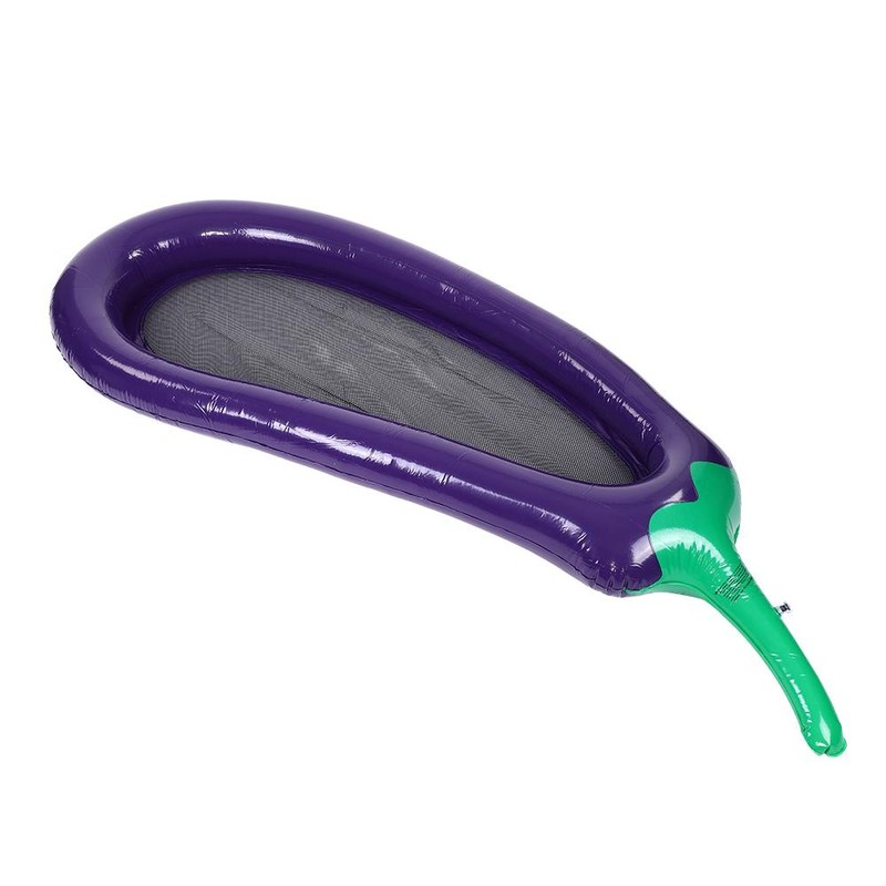 PVC Eggplant Shape Air Matress Swimming Pool Beach Inflatable Float