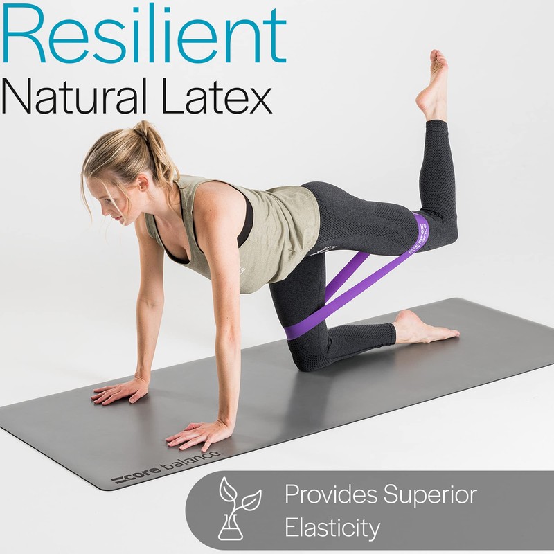 Core Balance Mini Resistance Bands Set Of 5 With Bag