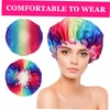 Beavorty Shower Cap Women's Curly Hair Reusable Large Elastic Comfortable