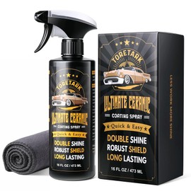 Carceracot Ceramic Coating for Cars (16 oz.), Unmatched Shine Nano Car Wax Coating Spray, No Pungent Smell, Quick Detailer Spray Wax, LONG LASTING Shiny Car Stuff with Microfiber Towel, Easy to Apply