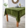 Diana Cowpe Chenille Tablecloth - Traditional Round/Square/Rectangular Tablecloth - 100%