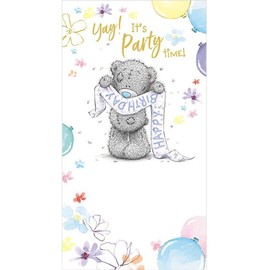 Me To You Bear Tatty Teddy Holding Birthday Banner Birthday Card
