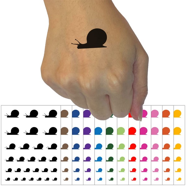 Snail On the Move Solid Temporary Tattoo Water Resistant Fake