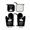 FIicy Memaw Gifts Oven Mitts and Pot Holders Sets, Gifts