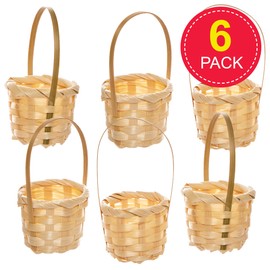 Baker Ross FX966 Mini Woven Baskets - Pack of 6, Easter Embellishments for Crafts