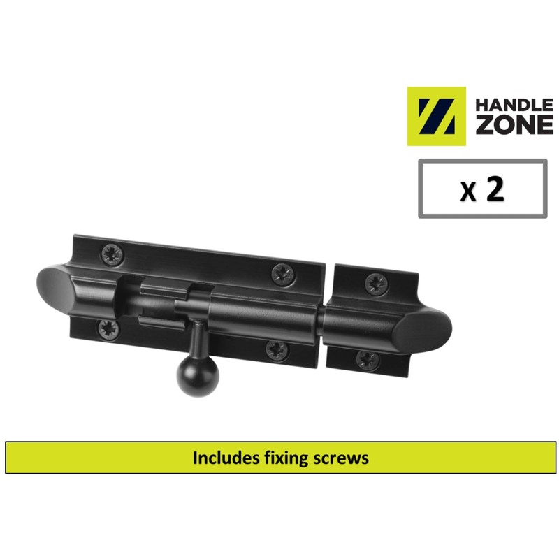 HANDLEZONE® 2 Pack Bell Shaped Premium Sliding Door Bolt, Sturdy
