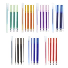 7-Color Heat Erasable Fabric Markers with 42 Refills, Extra-Fine 0.5mm Tip for Sewing, Quilting, Embroidery, Crafts & DIY Projects