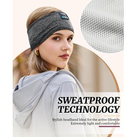 Perytong Sleep Headphones Wireless, Bluetooth Sports Headband Headphones with Ultra-Thin HD Stereo Speakers Perfect for Sleeping,Workout,Jogging,Yoga,Insomnia, Air Travel, Meditation
