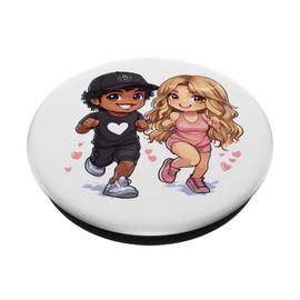 APT Chibi Love Runners - Süßes Duo PopSockets Klebender PopGrip