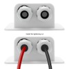 VooGenzek 2 Pieces Waterproof ABS Solar Double Cable Entry Gland,