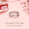 Anillo de plata de ley 925 con texto "I Am