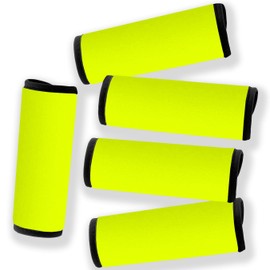 Manija de equipaje de neopreno, colores fluorescentes, identificadores de equipaje, etiquetas, marcador (amarillo neón)