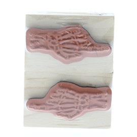 Inkadinkado 60-01099 Skeleton Hands Wood Stamp Set, Black