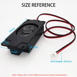 CTRICALVER Micro Speaker, Portable Small Speakers 3 watt 8 ohm, Magnet Loudspeaker with JST-PH2.0 2Pin interface, Diy Speaker Suitable for a variety of small intelligent electronic products(2 pcs)