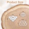 3ps Embossed Bumble Bee Cutter Set, Honeycomb Fall Polymer Clay