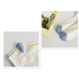 Women's Cute Socks, Ankle Socks, High Quality Cotton Socks, Cotton, Odor-Resistant, Not Stuffy, Non-Slip, Sock Set, Breathable, School or Work, Supotsu Socks, 8.7 - 9.8 inches (22 - 25 cm), Spring,