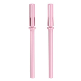 HARFINGTON 2pcs Small Mandrel Bit for Sanding Band Nail Drilling, 3mm (1/8") Mini Stainless Steel Nail Sander Drill Bit for Electric Drill File Machine, Manicure Nail Tool, Pink