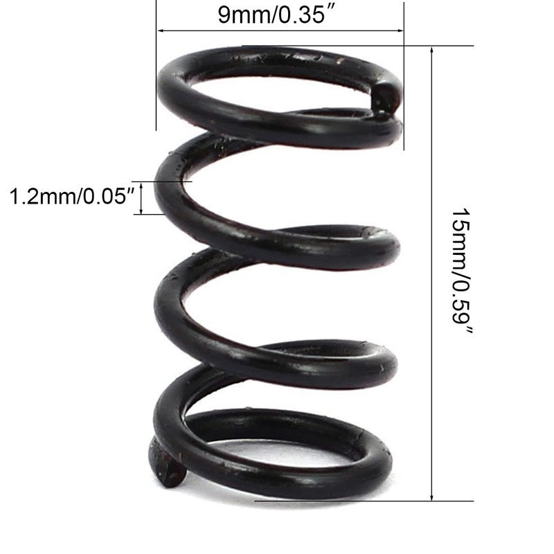 TA-VIGOR 10Pcs Compressed Spring, 9mm OD, 1.2mm Wire Size, 15mm