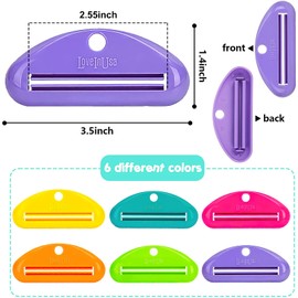 LOVEINUSA Toothpaste Squeezers Bulk, 12PCS Multicolor Toothpaste Clips Tube Squeezer Dispenser Assorted Colors for Hair Gel Glue Tube Ointment